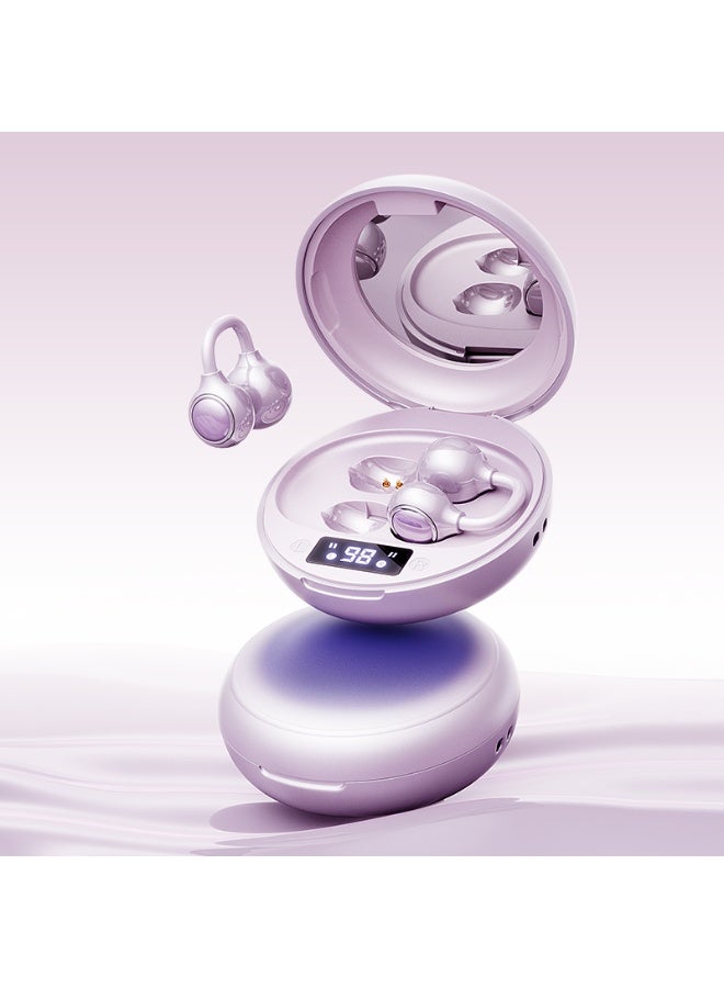 مُوطْمُوك  M156 سماعات الأذن المفتوحة، صوت مكاني مقاوم للتسرب، صوت HiFi مع تعزيز الباس، لاسلكي 6.0، مريح للارتداء طوال اليوم باللون البنفسجي - Image 1